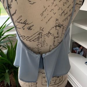 Baby blue flowy crop top!
